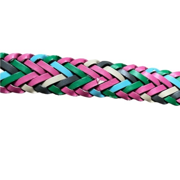Gently Used Gap Girls Colorful Braided Leather Belt (size 10) - Picture 3 of 6
